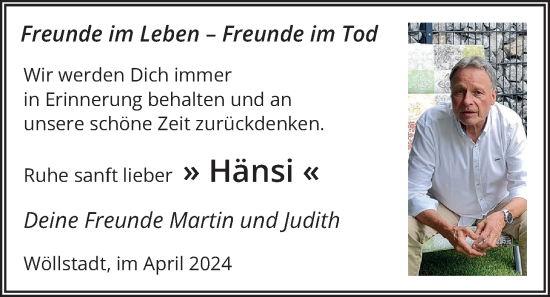 Traueranzeige von Heinz Suter von Wetterauer Zeitung