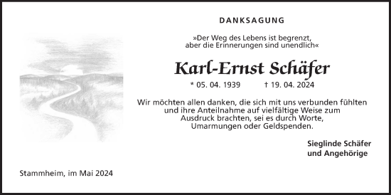 Traueranzeige von Karl-Ernst Schäfer von Wetterauer Zeitung