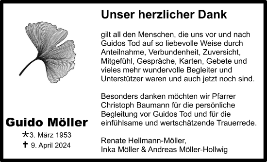 Traueranzeige von Guido Möller von Butzbacher Zeitung