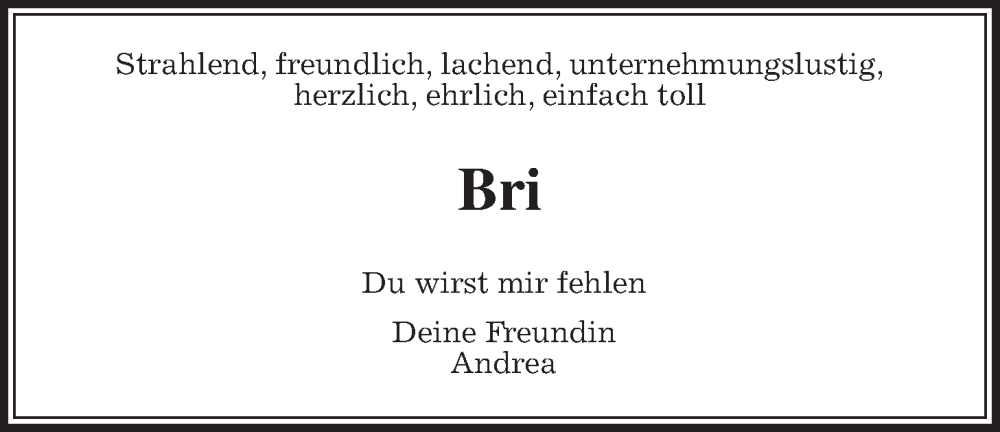  Traueranzeige für Brigitte Gonder vom 06.07.2024 aus Oberhessische Zeitung