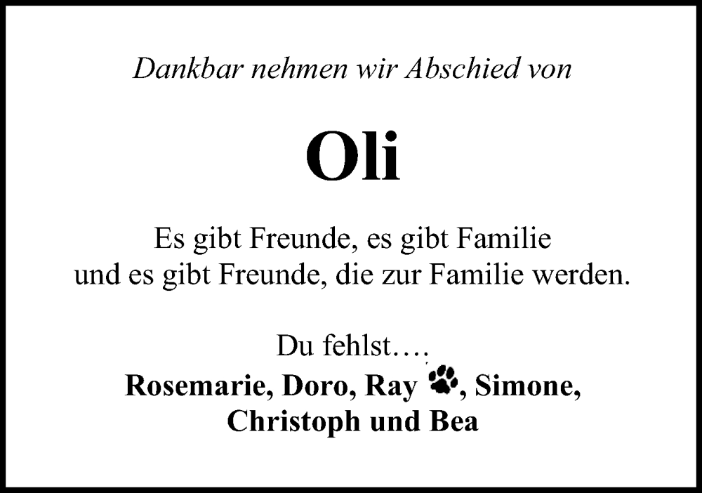  Traueranzeige für Oliver Scheuermann vom 06.07.2024 aus Kreis-Anzeiger