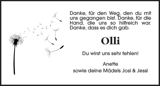 Traueranzeige von Oliver Scheuermann von Kreis-Anzeiger
