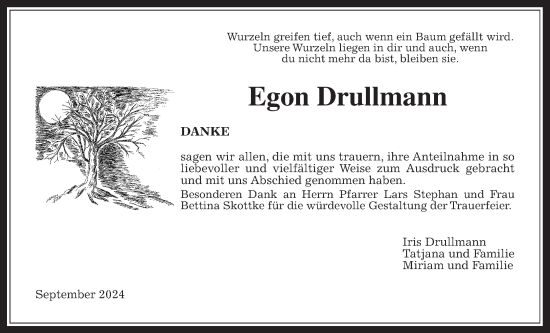 Traueranzeige von Egon Drullmann von Wetterauer Zeitung