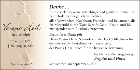 Traueranzeige von Verena Heil von Lauterbacher Anzeiger