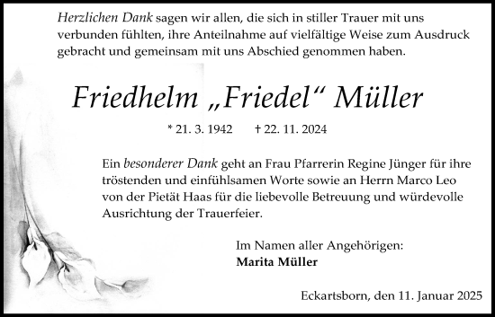 Traueranzeige von Friedhelm Müller von Kreis-Anzeiger