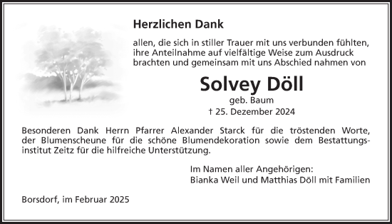 Traueranzeige von Solvey Döll von Kreis-Anzeiger