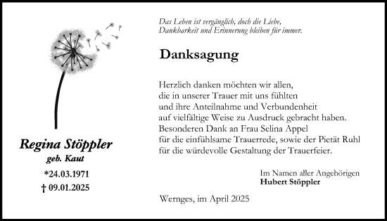 Traueranzeige von Regina Stöppler von Lauterbacher Anzeiger