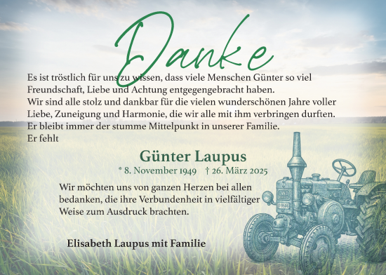 Traueranzeige von Günter Laupus von Bad Vilbel/Karben