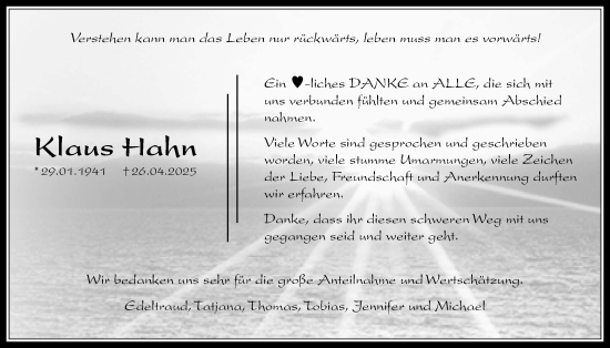 Traueranzeige von Klaus Hahn von Licher Wochenblatt, Licher Wochenblatt