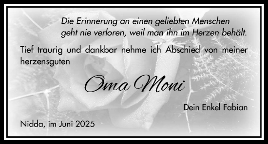 Traueranzeige von Monika Pavic von Kreis-Anzeiger