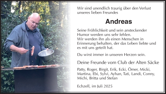 Traueranzeige von Andreas Müller von Wetterauer Zeitung