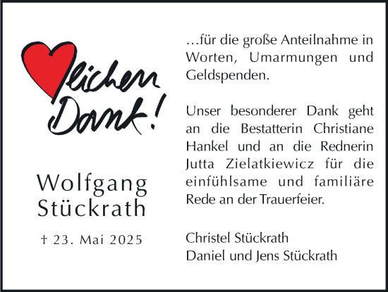 Traueranzeige von Christel Stückrath von Butzbacher Zeitung