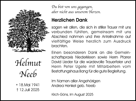 Traueranzeige von Andrea Henkel von Butzbacher Zeitung