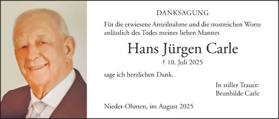 Traueranzeige von Hans Jürgen Carle von Mücker Stimme