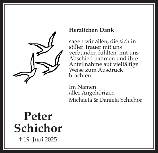 Traueranzeige von Peter Schichor von Bad Vilbel/Karben