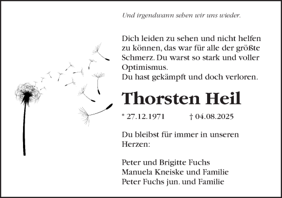Traueranzeige von Thorsten Heil von Wetterauer Zeitung