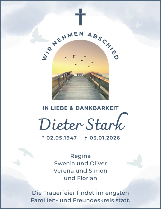Traueranzeige von Dieter Stark von Licher Wochenblatt