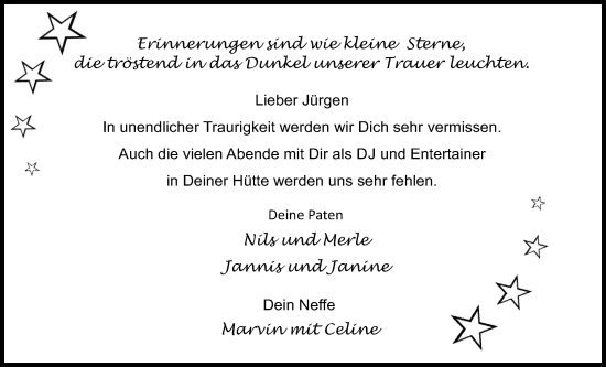 Traueranzeige von Jürgen Döring von Lauterbacher Anzeiger