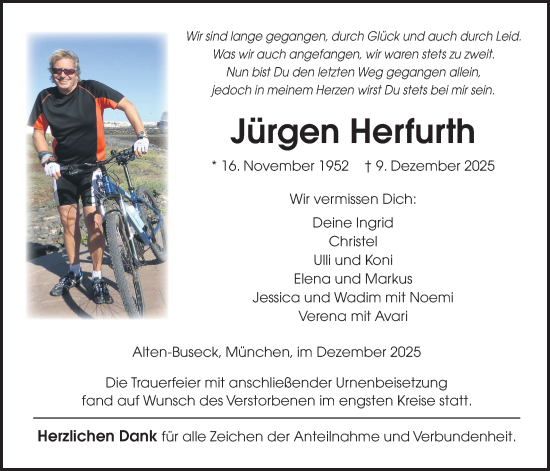 Traueranzeige von Jürgen Herfurth von Giessener Allgemeine, Alsfelder Allgemeine, Giessener Anzeiger, Giessener Allgemeine, Alsfelder Allgemeine, Giessener Anzeiger