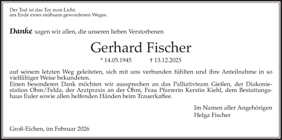 Traueranzeige von Gerhard Fischer von Mücker Stimme