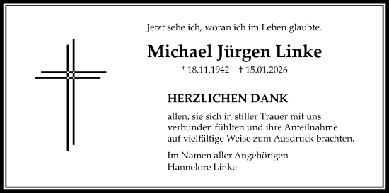 Traueranzeige von Michael Jürgen Linke von Bad Vilbel/Karben